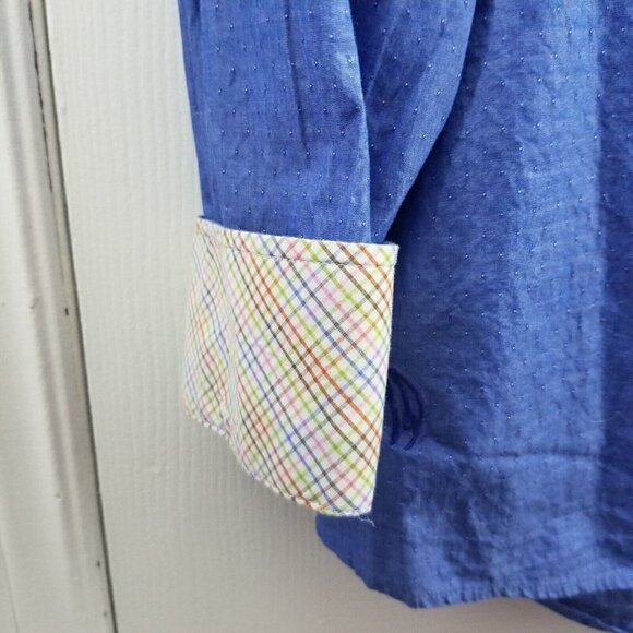 John Lennon By English Laundry Button Up Shirt Mens Flip Cuff Size M - Picture 5 of 12